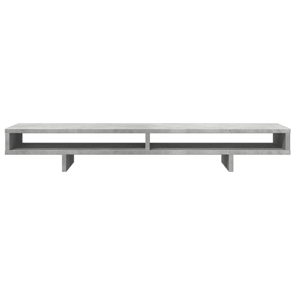 vidaXL Monitor Stand Concrete Grey 100x27x15 cm Engineered Wood