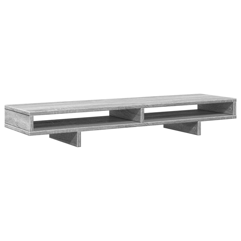 vidaXL Monitor Stand Grey Sonoma 100x27x15 cm Engineered Wood