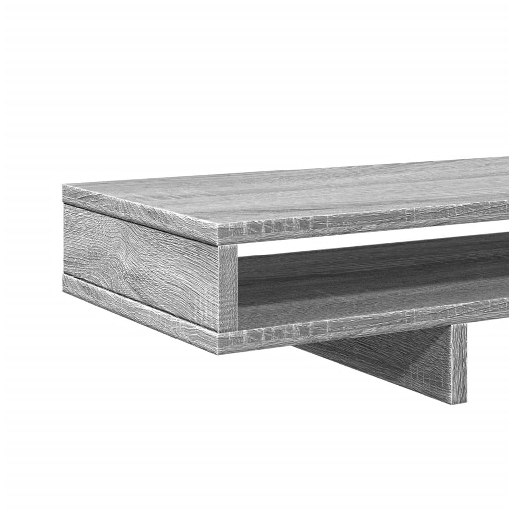 vidaXL Monitor Stand Grey Sonoma 100x27x15 cm Engineered Wood