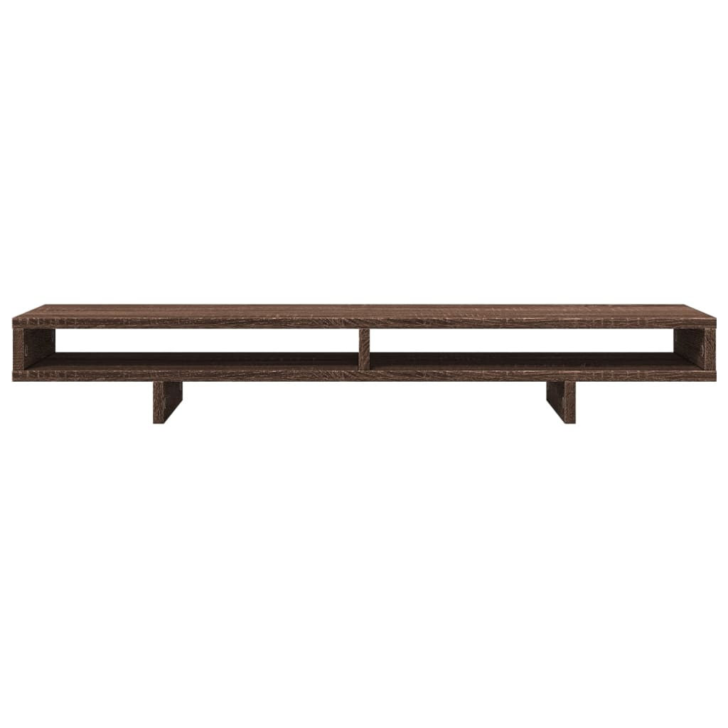 vidaXL Monitor Stand Brown Oak 100x27x15 cm Engineered Wood