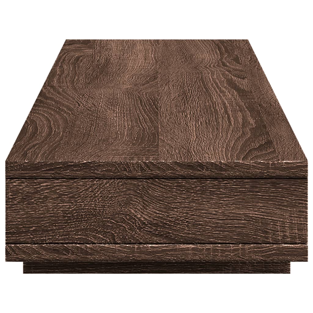 vidaXL Monitor Stand Brown Oak 100x27x15 cm Engineered Wood