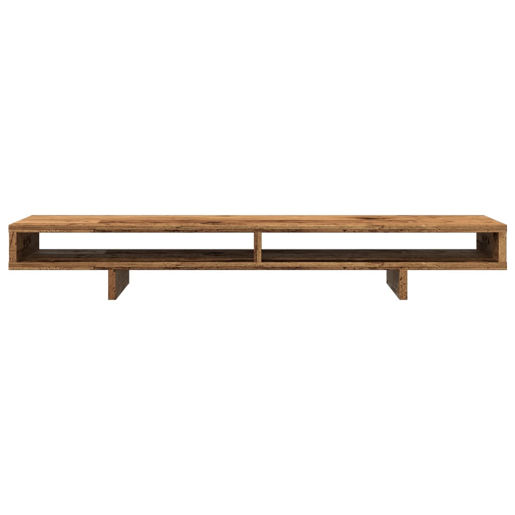 vidaXL Monitor Stand Old Wood 100x27x15 cm Engineered Wood