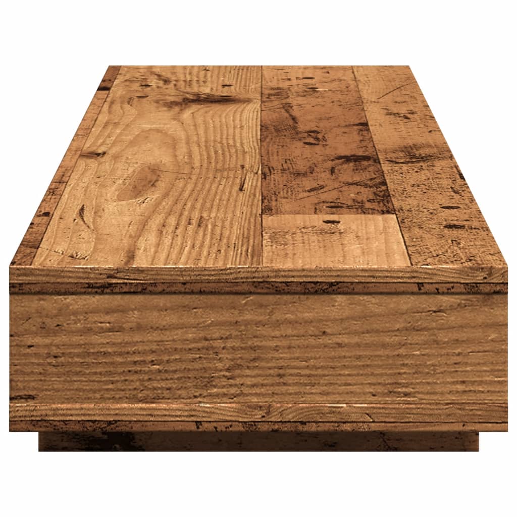 vidaXL Monitor Stand Old Wood 100x27x15 cm Engineered Wood