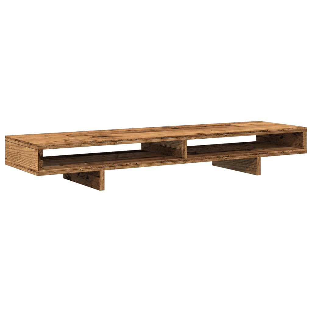 vidaXL Monitor Stand Old Wood 100x27x15 cm Engineered Wood