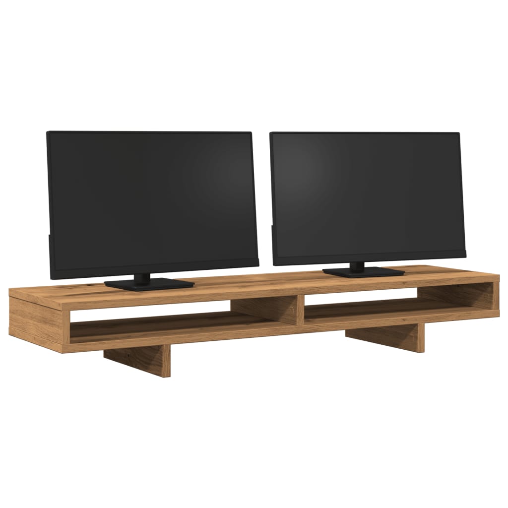 vidaXL Monitor Stand Artisian Oak 100x27x15 cm Engineered Wood