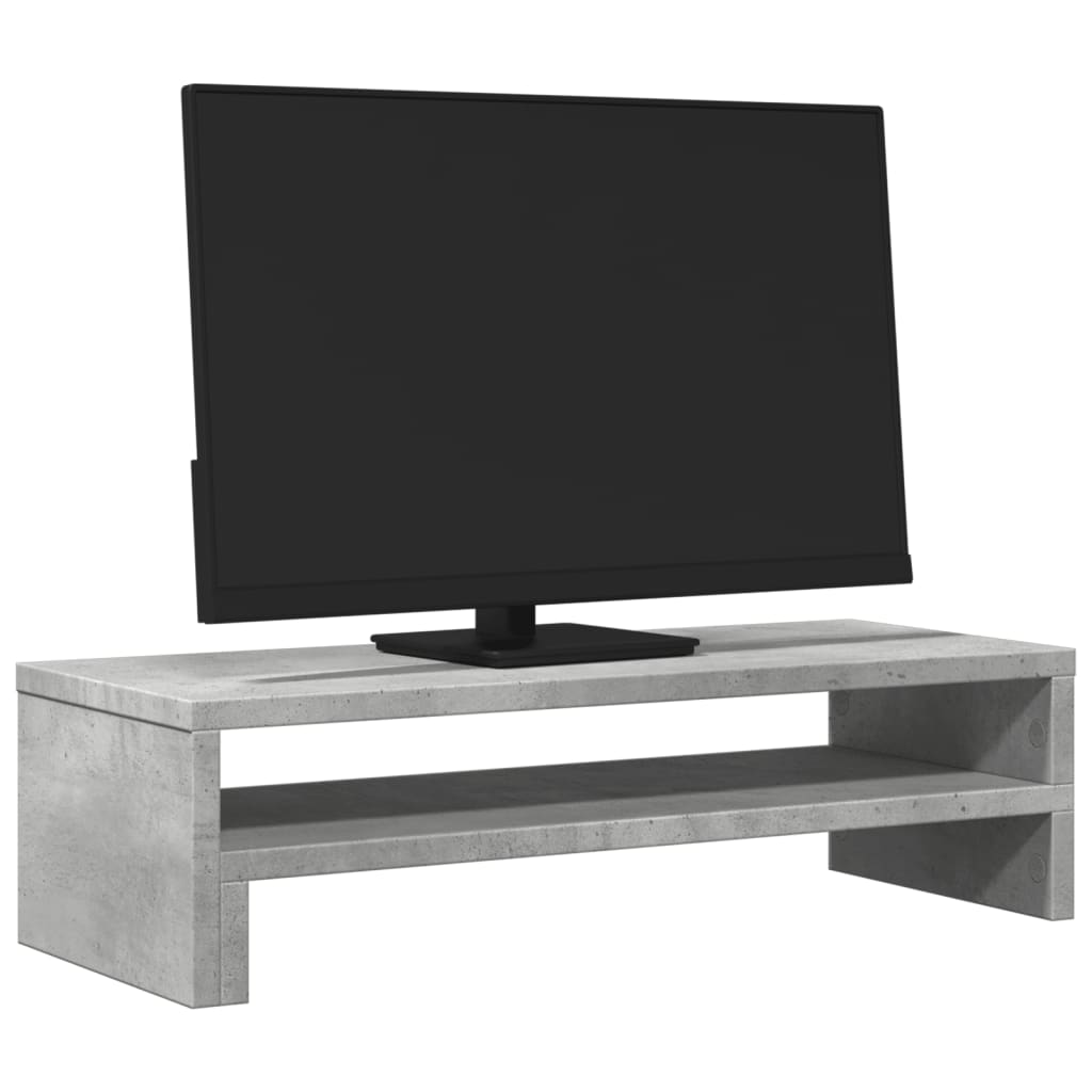 vidaXL Monitor Stand Concrete Grey 54x22x15 cm Engineered Wood