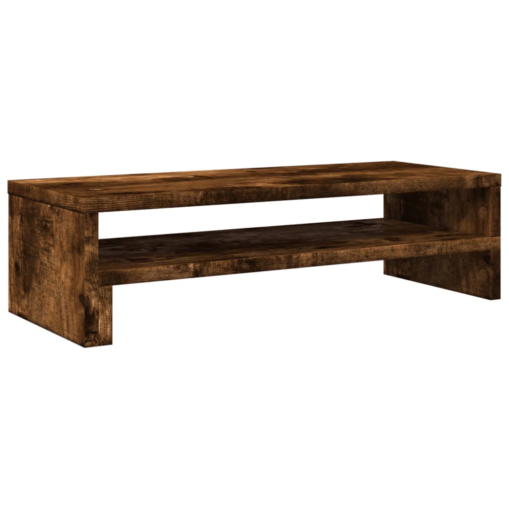 vidaXL Monitor Stand Smoked Oak 54x22x15 cm Engineered Wood