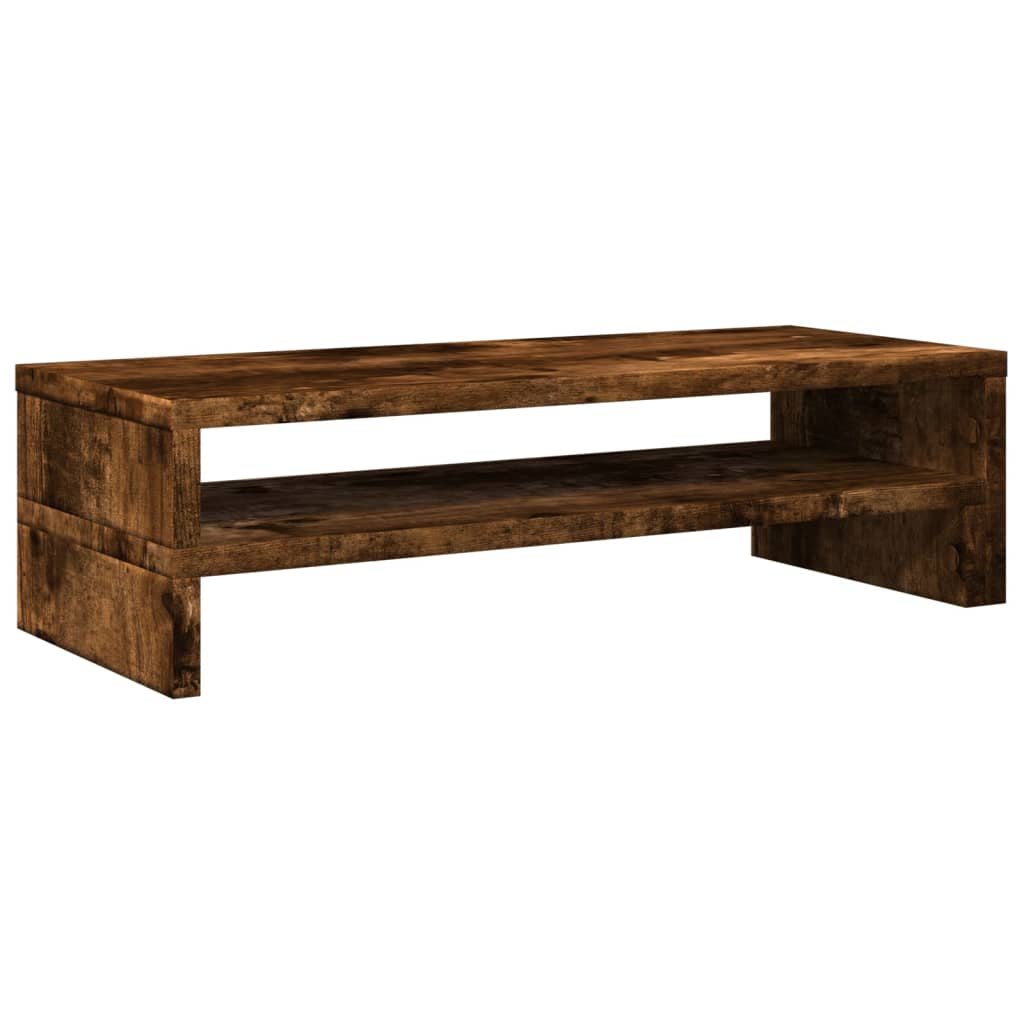 vidaXL Monitor Stand Smoked Oak 54x22x15 cm Engineered Wood