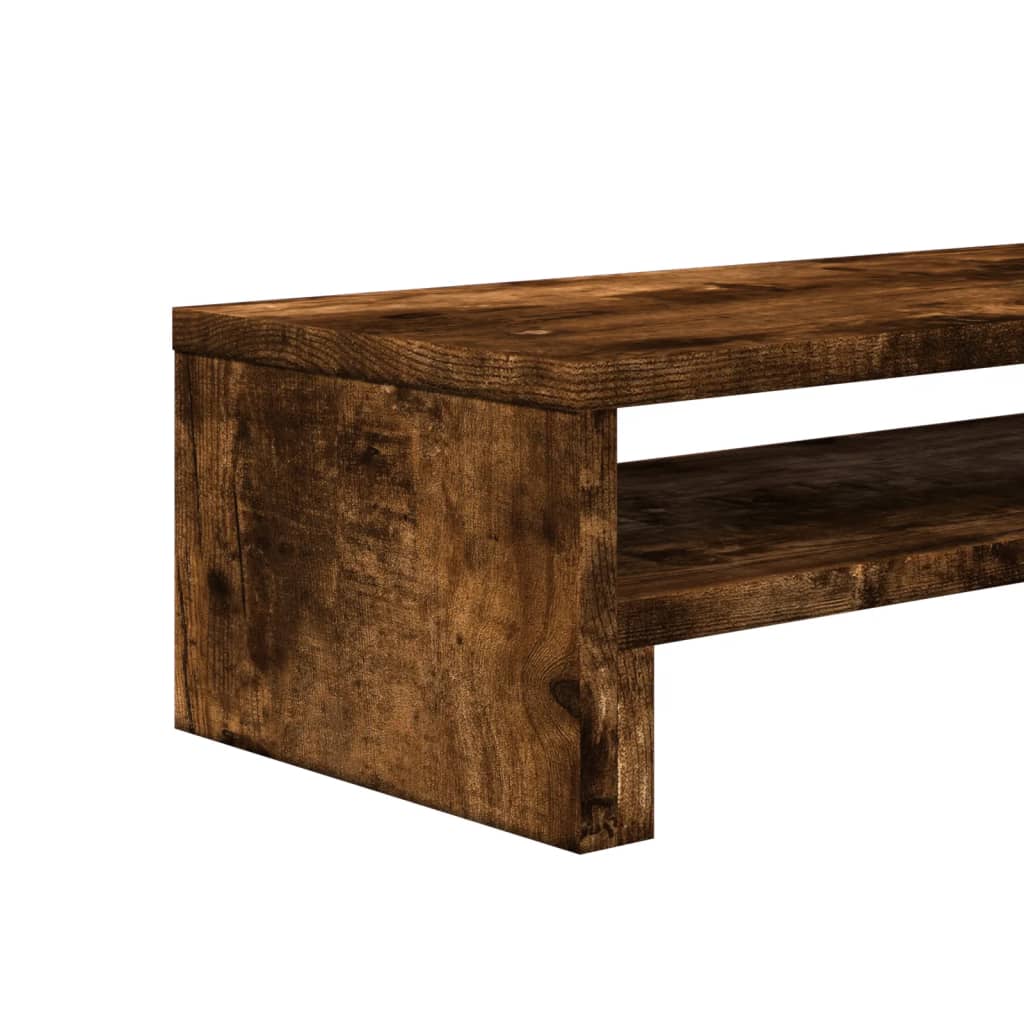 vidaXL Monitor Stand Smoked Oak 54x22x15 cm Engineered Wood