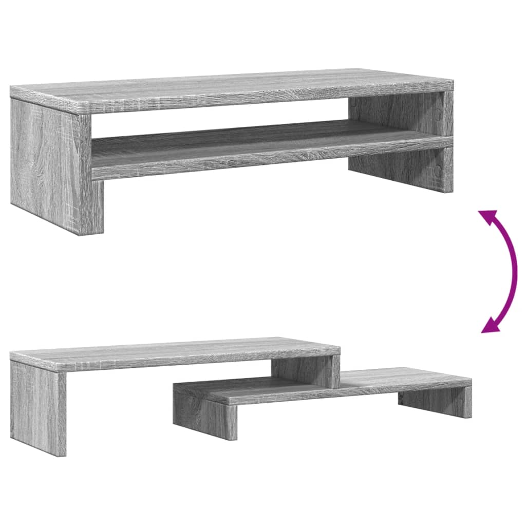 vidaXL Monitor Stand Grey Sonoma 54x22x15 cm Engineered Wood