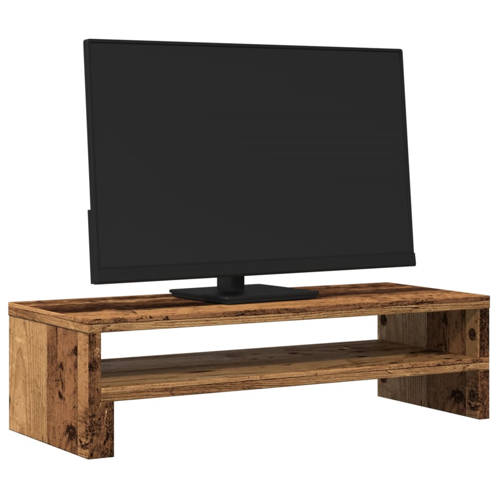 vidaXL Monitor Stand Old Wood 54x22x15 cm Engineered Wood