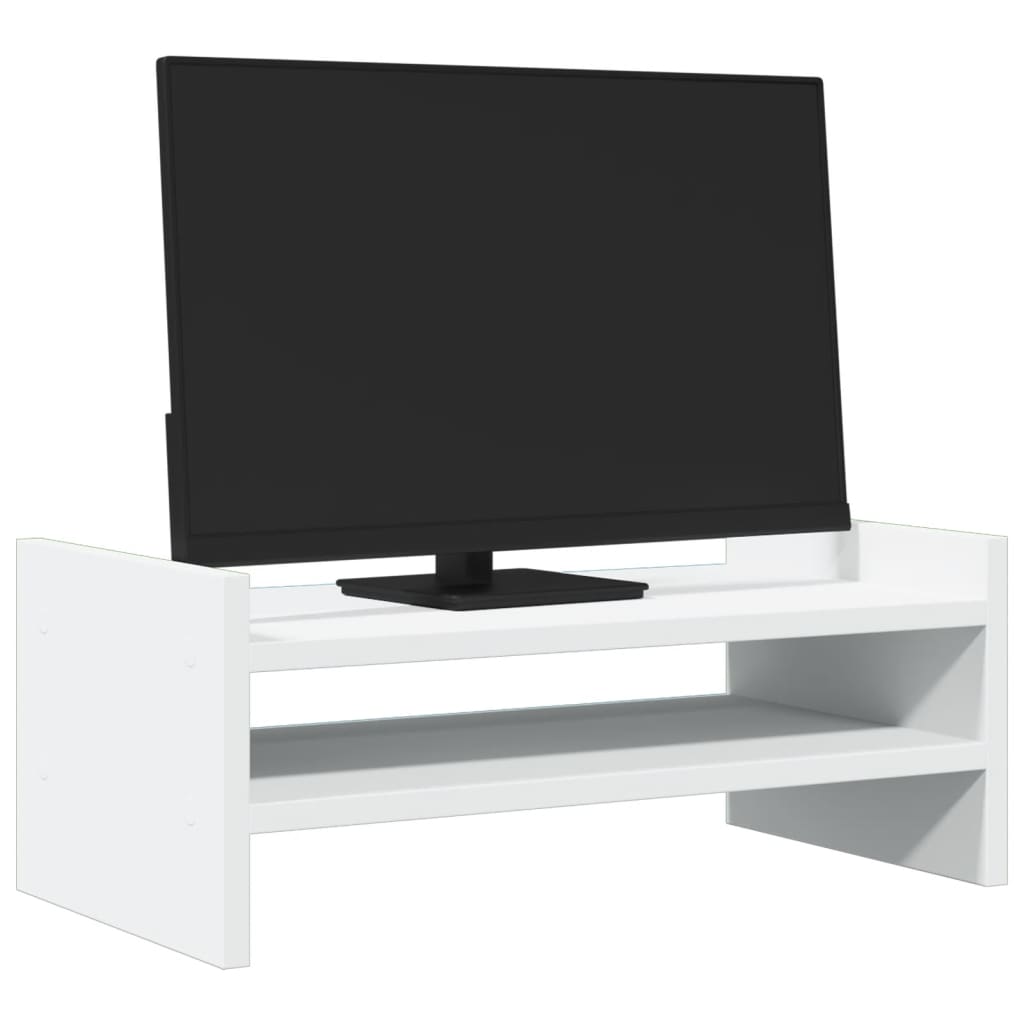 vidaXL Monitor Stand White 50x27x20 cm Engineered Wood