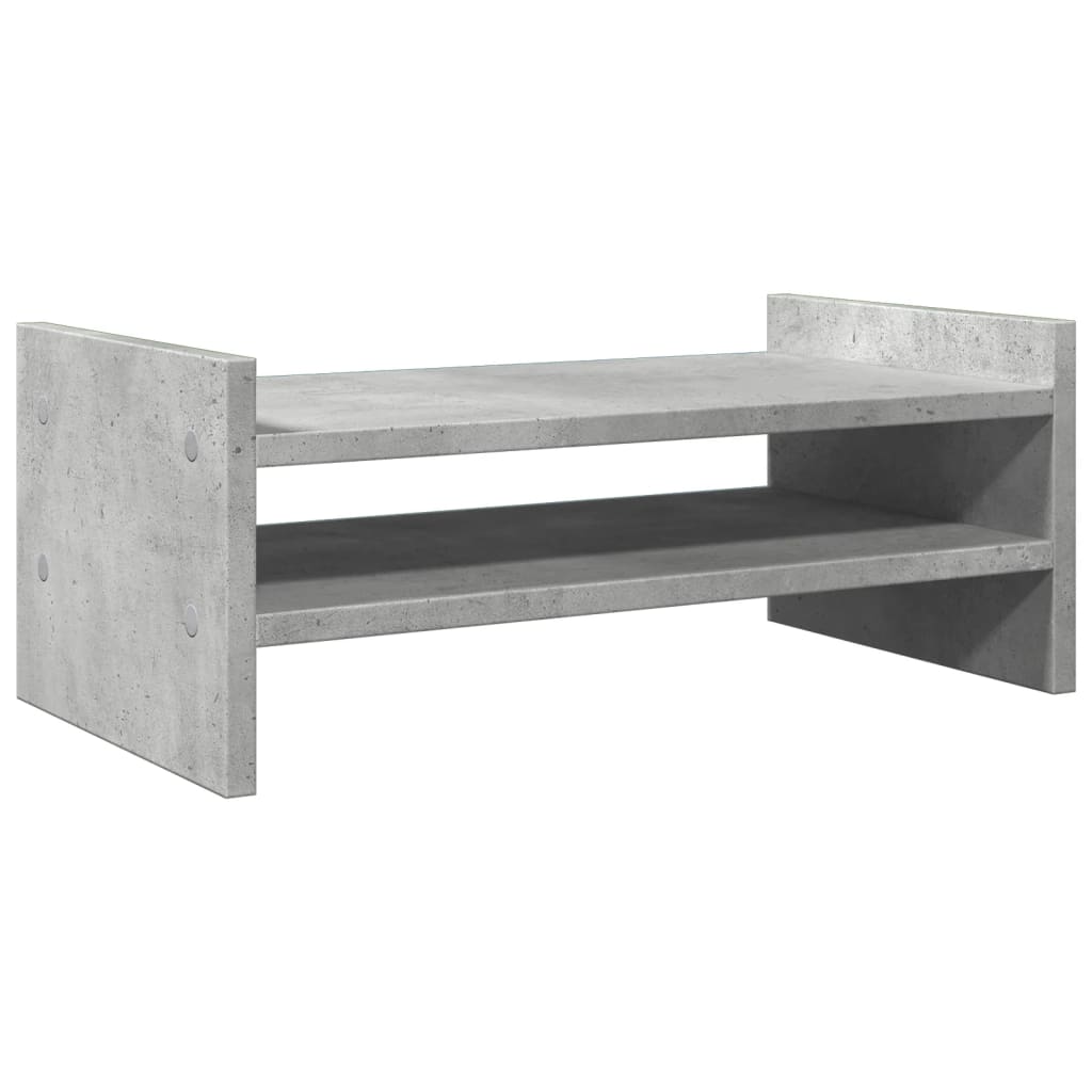 vidaXL Monitor Stand Concrete Grey 50x27x20 cm Engineered Wood