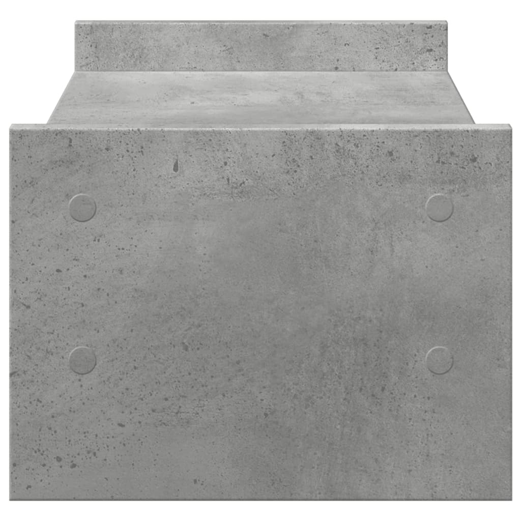 vidaXL Monitor Stand Concrete Grey 50x27x20 cm Engineered Wood