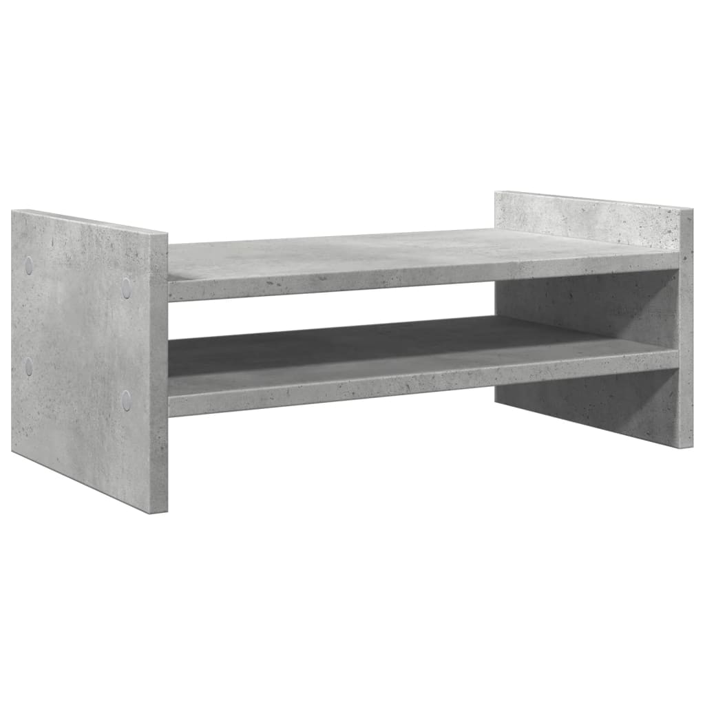 vidaXL Monitor Stand Concrete Grey 50x27x20 cm Engineered Wood