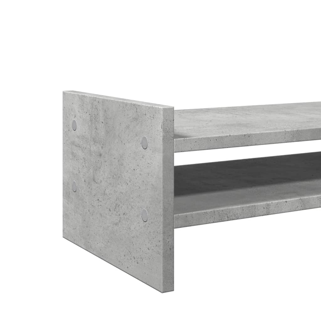 vidaXL Monitor Stand Concrete Grey 50x27x20 cm Engineered Wood