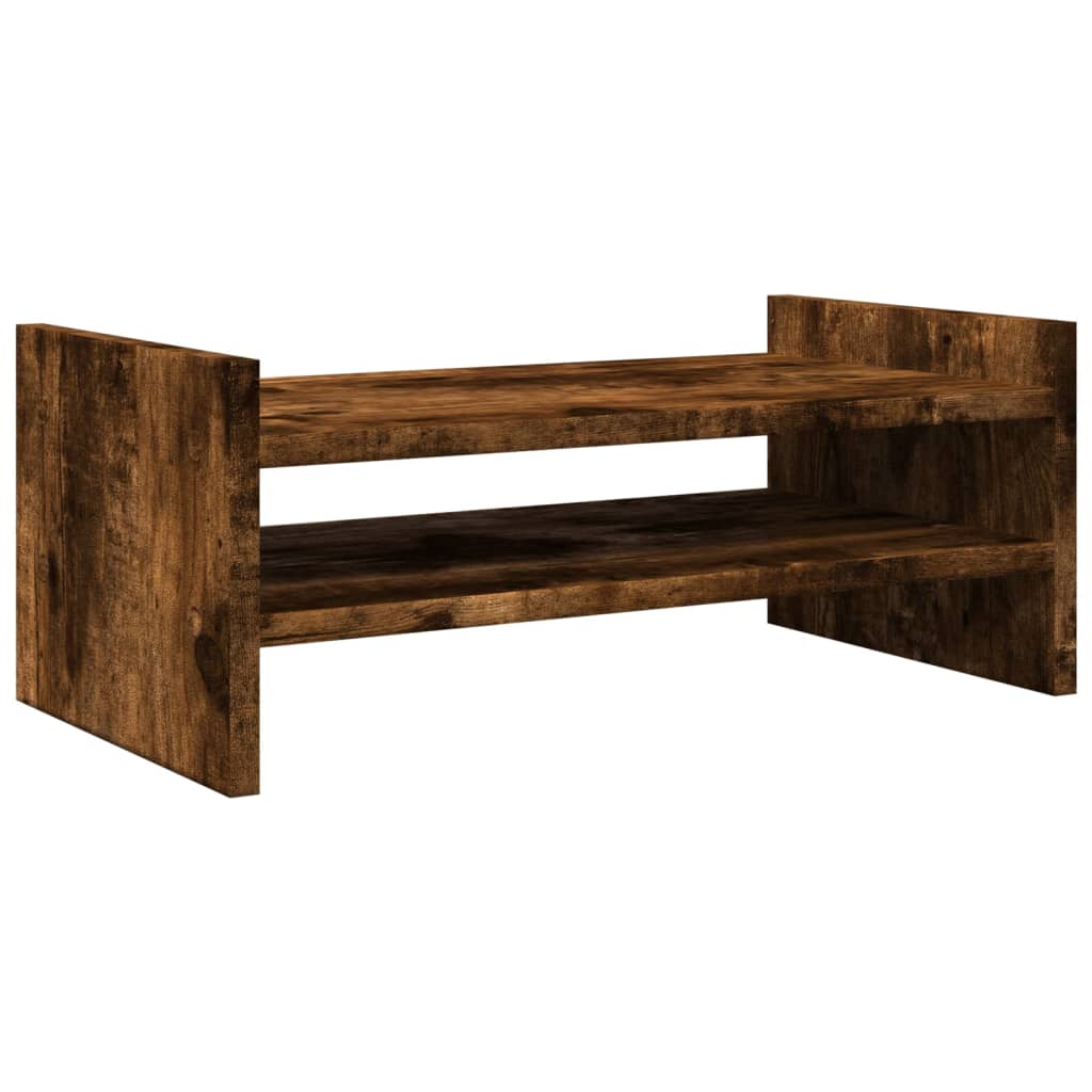 vidaXL Monitor Stand Smoked Oak 50x27x20 cm Engineered Wood