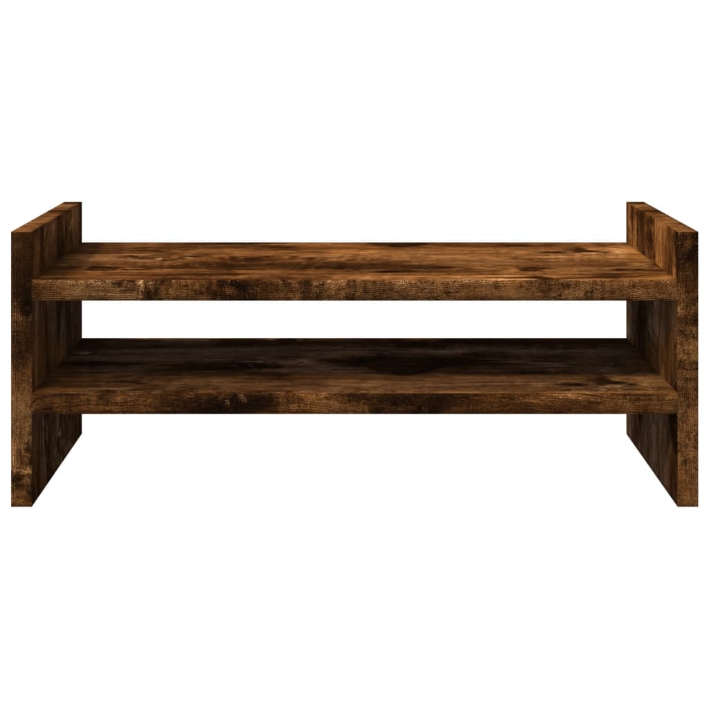 vidaXL Monitor Stand Smoked Oak 50x27x20 cm Engineered Wood