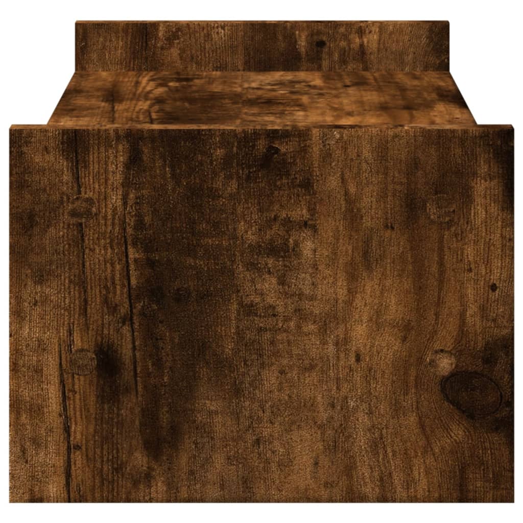 vidaXL Monitor Stand Smoked Oak 50x27x20 cm Engineered Wood