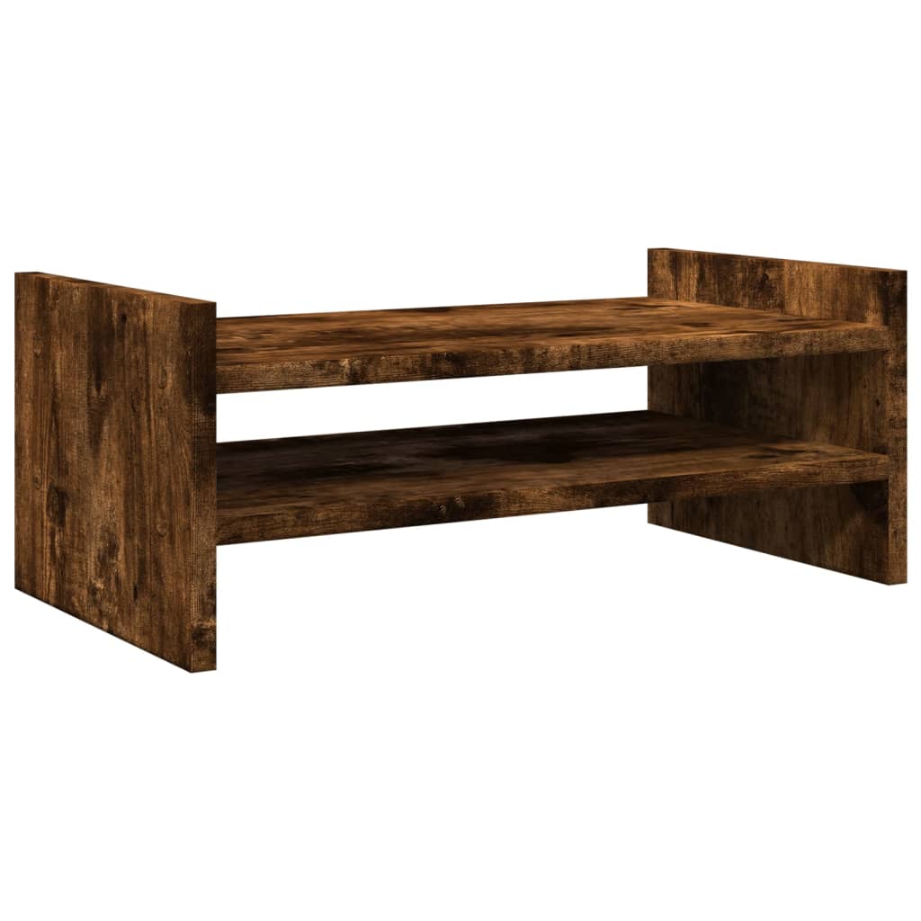 vidaXL Monitor Stand Smoked Oak 50x27x20 cm Engineered Wood