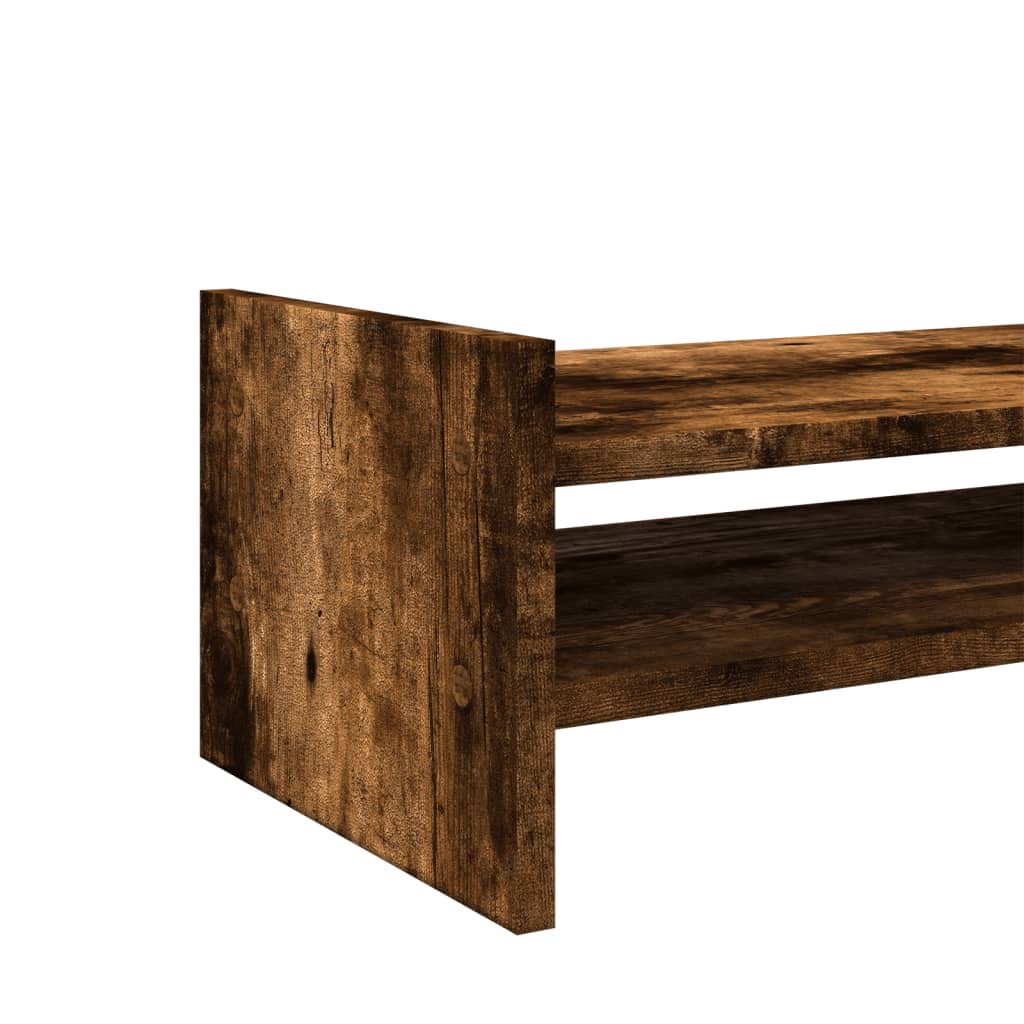 vidaXL Monitor Stand Smoked Oak 50x27x20 cm Engineered Wood