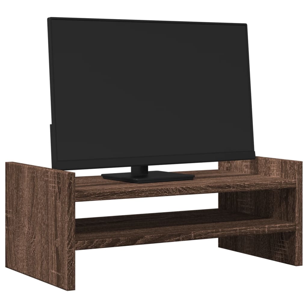 vidaXL Monitor Stand Brown Oak 50x27x20 cm Engineered Wood