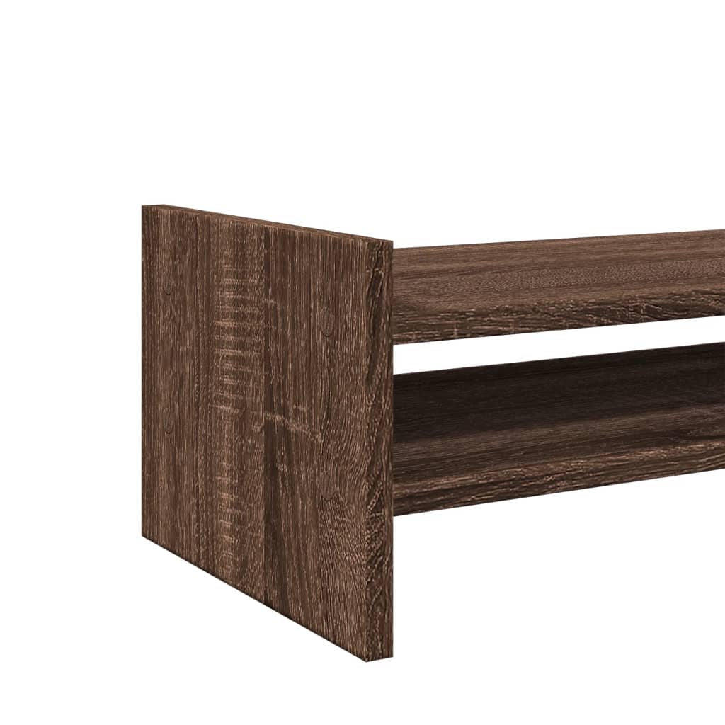 vidaXL Monitor Stand Brown Oak 50x27x20 cm Engineered Wood