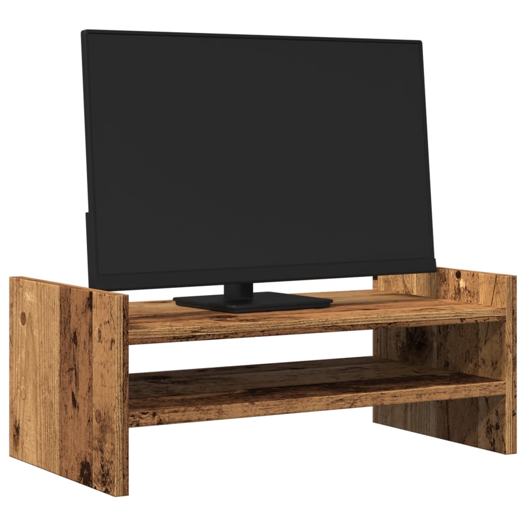 vidaXL Monitor Stand Old Wood 50x27x20 cm Engineered Wood