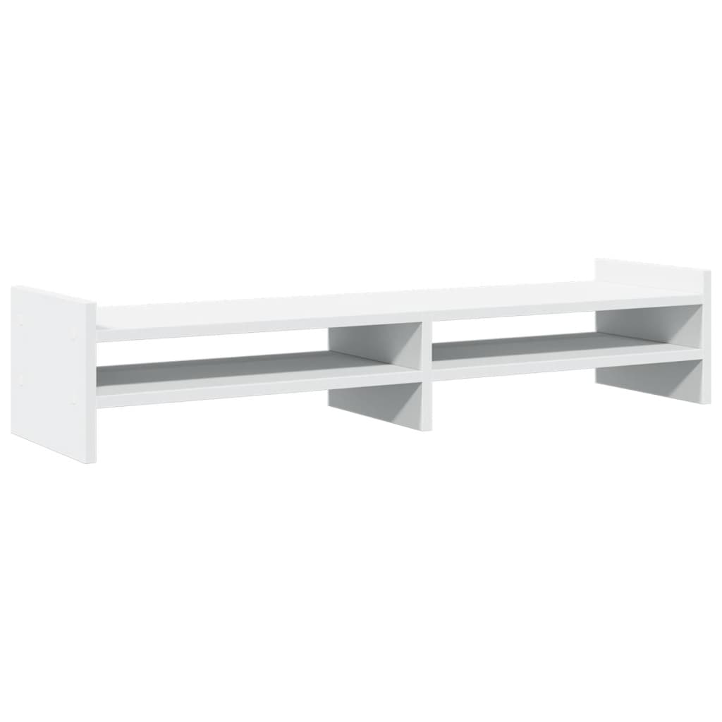 vidaXL Monitor Stand White 100x27x20 cm Engineered Wood