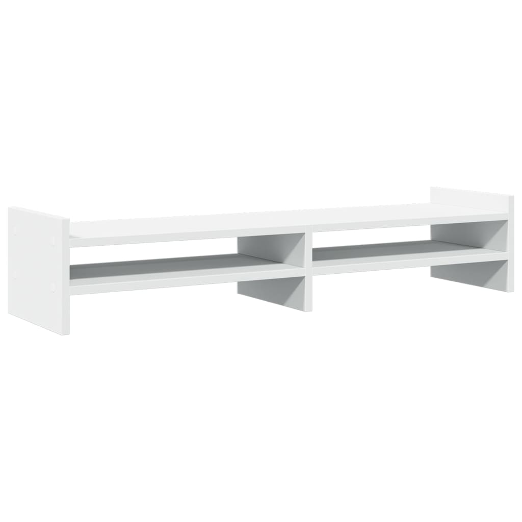 vidaXL Monitor Stand White 100x27x20 cm Engineered Wood