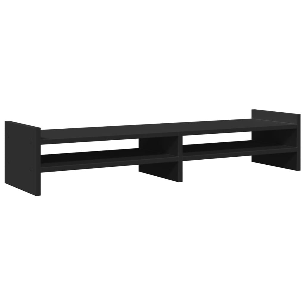 vidaXL Monitor Stand Black 100x27x20 cm Engineered Wood