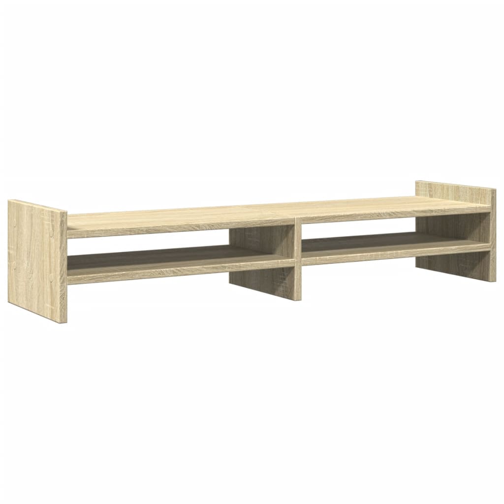 vidaXL Monitor Stand Sonoma Oak 100x27x20 cm Engineered Wood