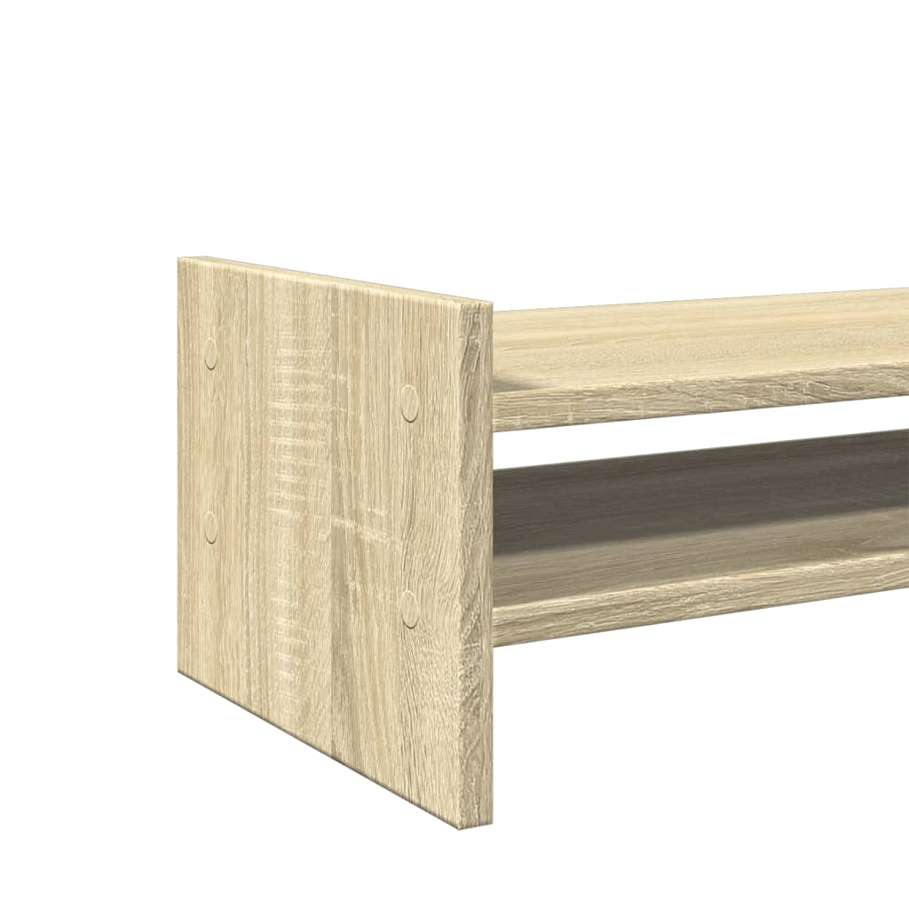 vidaXL Monitor Stand Sonoma Oak 100x27x20 cm Engineered Wood