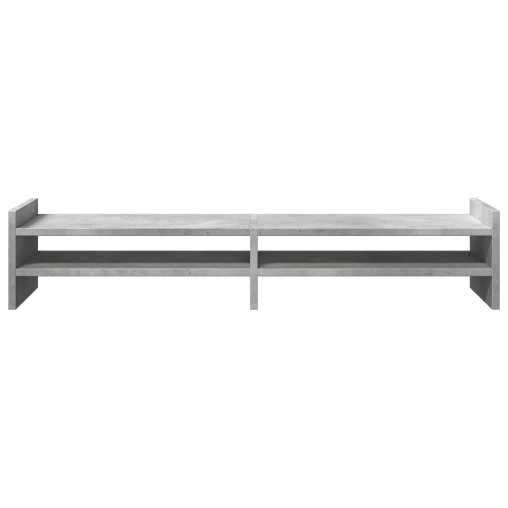 vidaXL Monitor Stand Concrete Grey 100x27x20 cm Engineered Wood