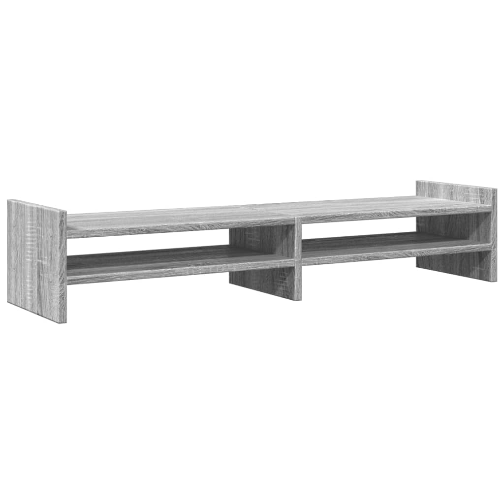 vidaXL Monitor Stand Grey Sonoma 100x27x20 cm Engineered Wood