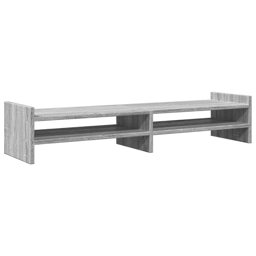 vidaXL Monitor Stand Grey Sonoma 100x27x20 cm Engineered Wood