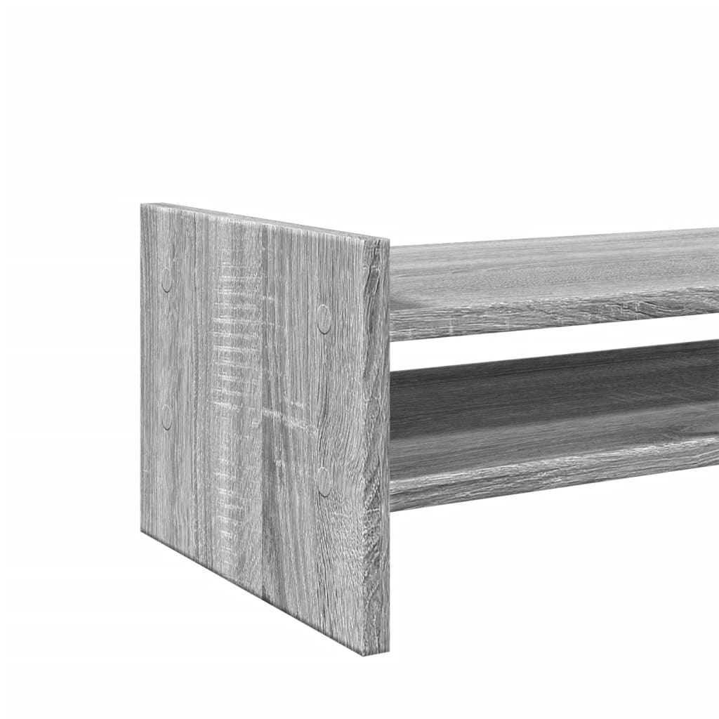 vidaXL Monitor Stand Grey Sonoma 100x27x20 cm Engineered Wood