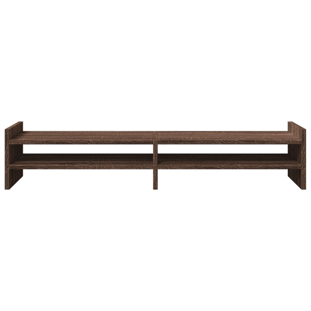 vidaXL Monitor Stand Brown Oak 100x27x20 cm Engineered Wood