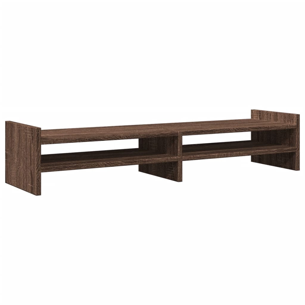 vidaXL Monitor Stand Brown Oak 100x27x20 cm Engineered Wood