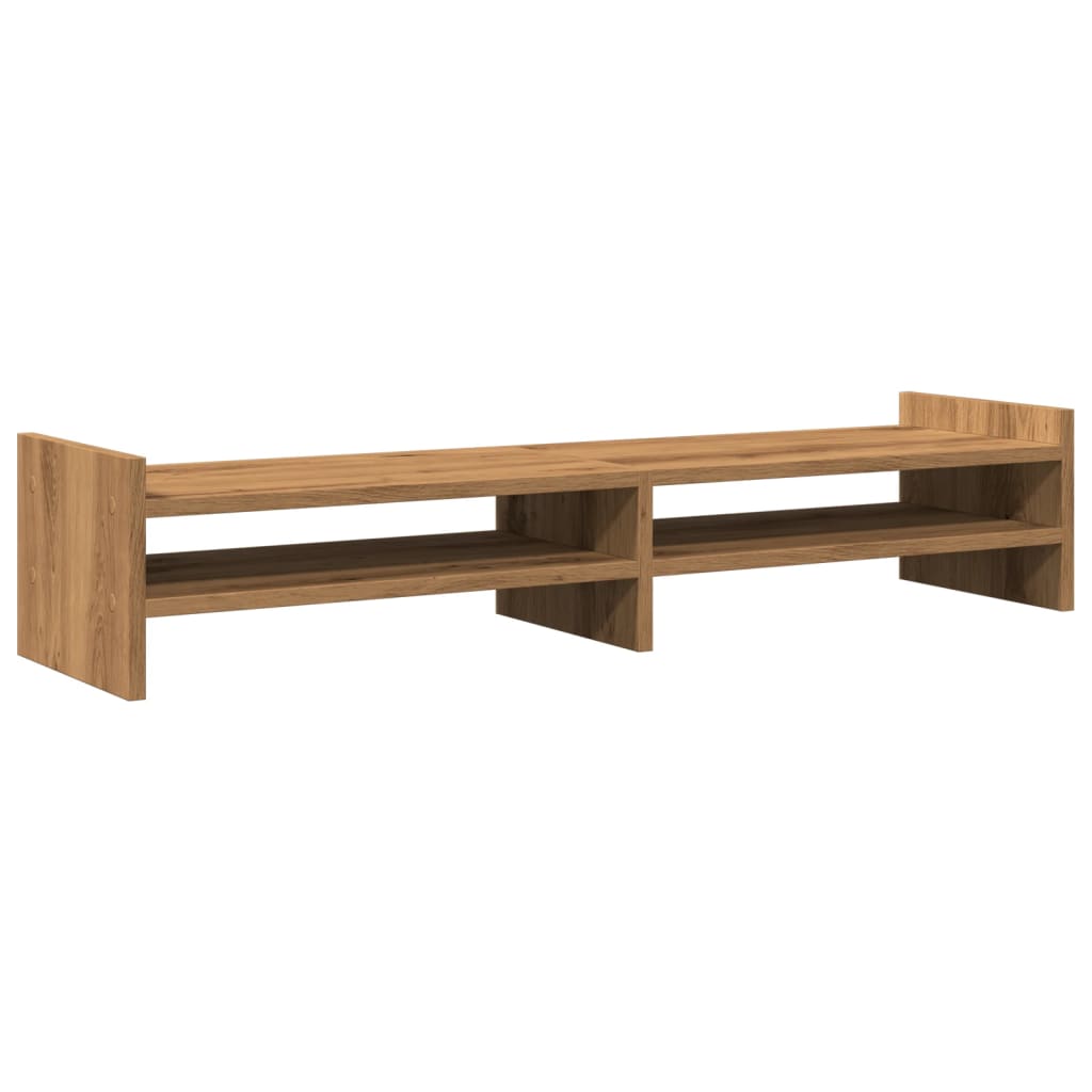 vidaXL Monitor Stand Artisian Oak 100x27x20 cm Engineered Wood