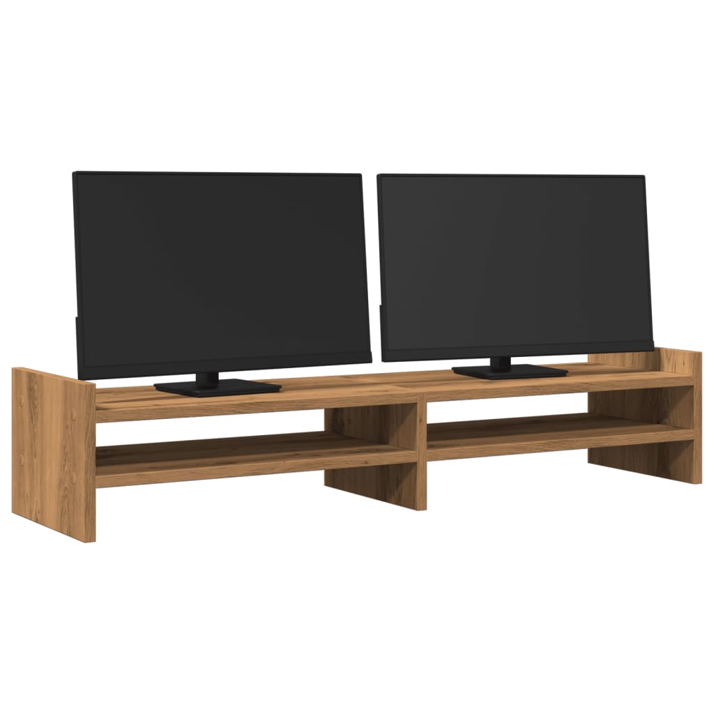 vidaXL Monitor Stand Artisian Oak 100x27x20 cm Engineered Wood