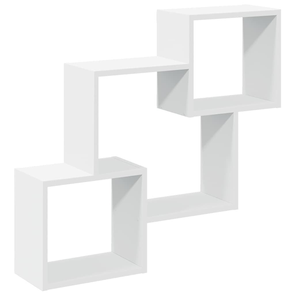 Wall Cabinet 78x18x71 cm White Engineered Wood