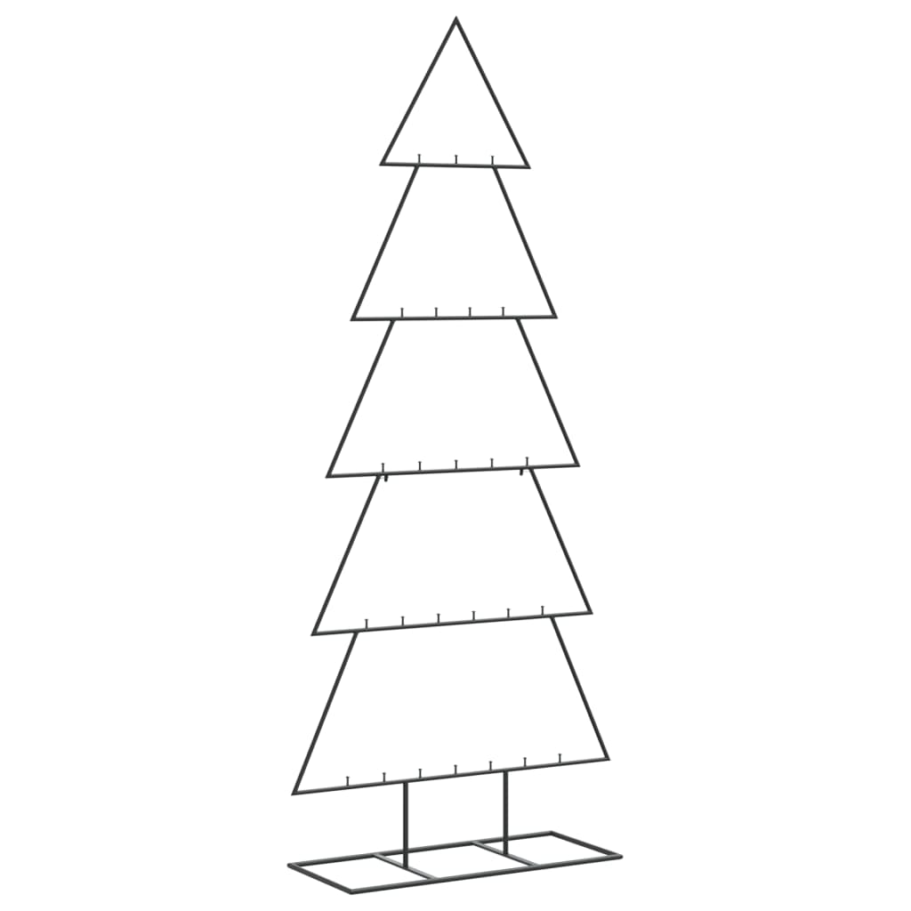 vidaXL Metal Christmas Tree for Decoration Black 150 cm