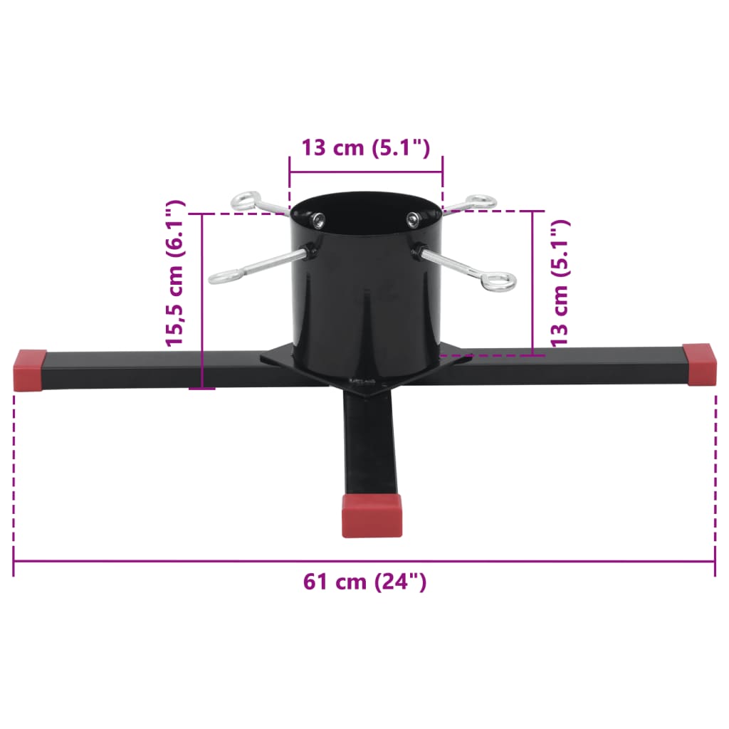 Christmas Tree Stand Black 61x61x15,5 cm