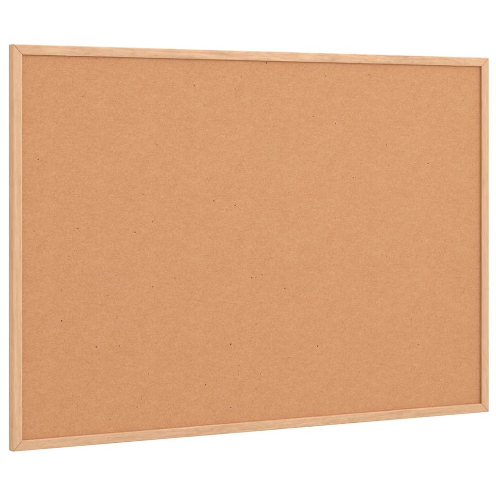 Cork Board with Solid Pine Wood Frame 80x55 cm