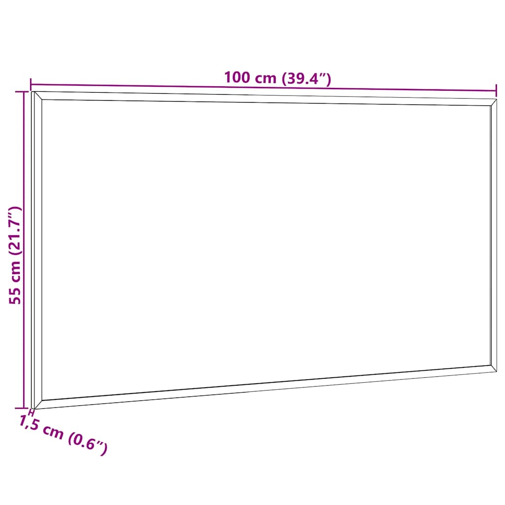 Cork Board with Solid Pine Wood Frame 100x55 cm