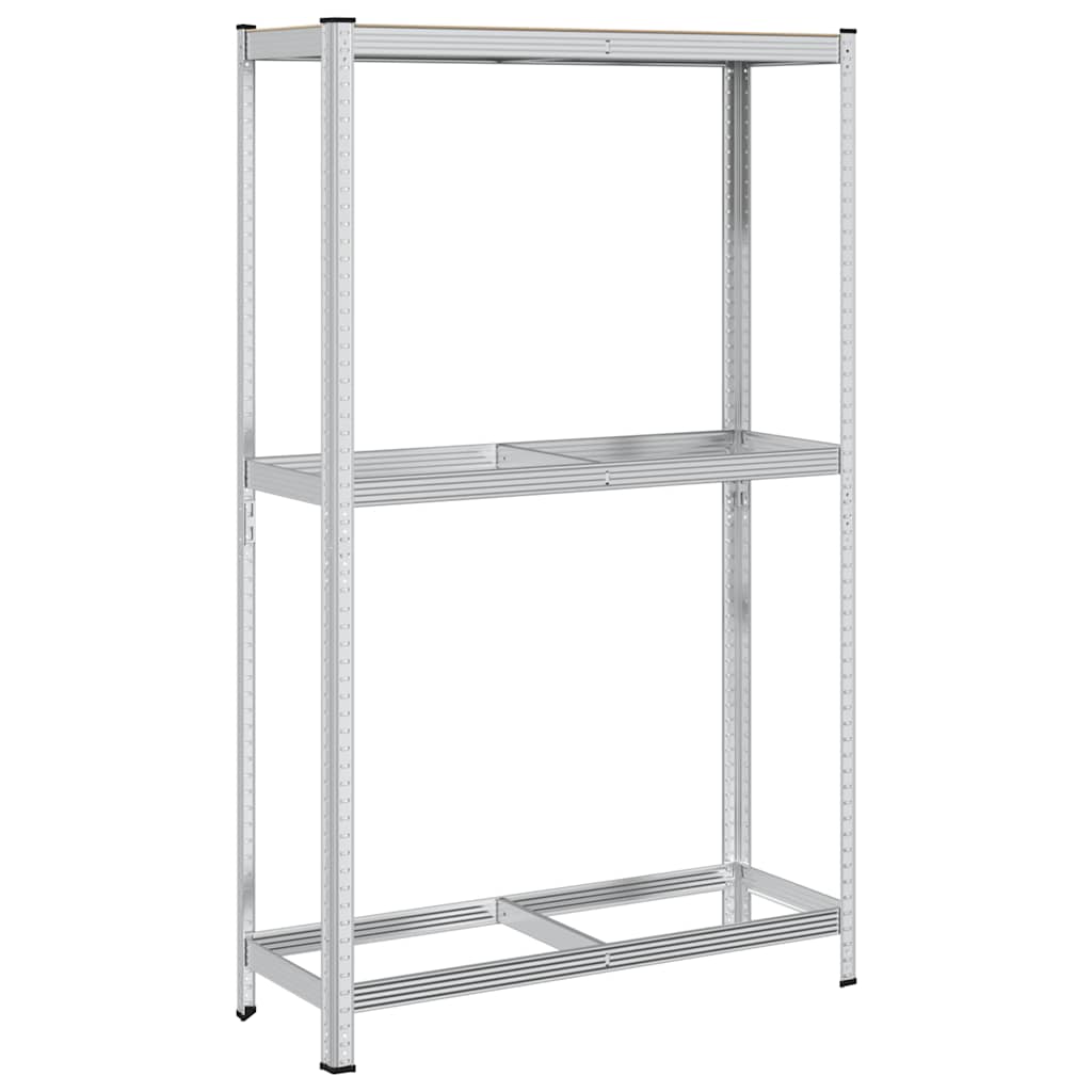 vidaXL 2-Layer Tyre Shelf Silver 110x40x180 cm Steel&Engineered Wood