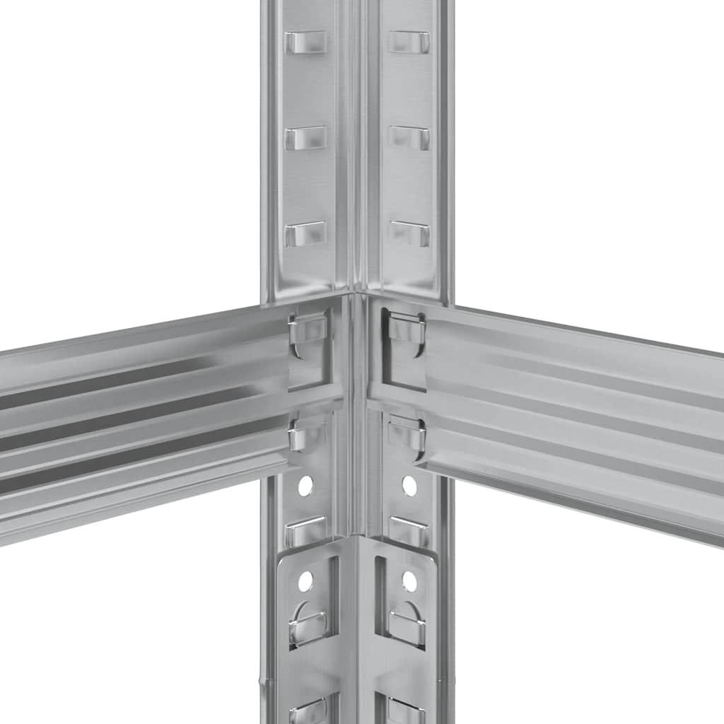 vidaXL 2-Layer Tyre Shelf Silver 110x40x180 cm Steel&Engineered Wood