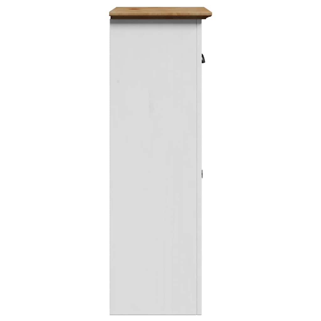 Bathroom Cabinet "BODO" White and Brown 44x30x90 cm