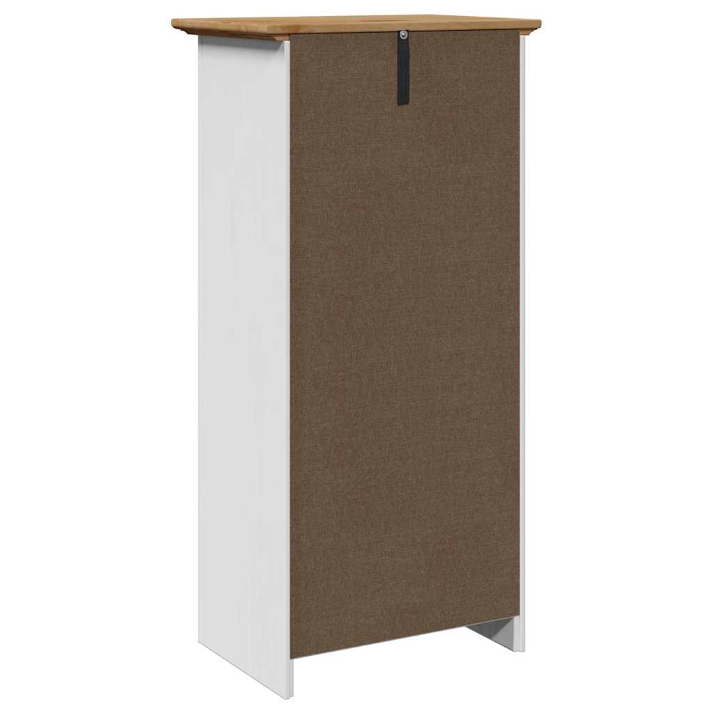 Bathroom Cabinet "BODO" White and Brown 44x30x90 cm